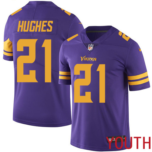 Minnesota Vikings 21 Limited Mike Hughes Purple Nike NFL Youth Jersey Rush Vapor Untouchable